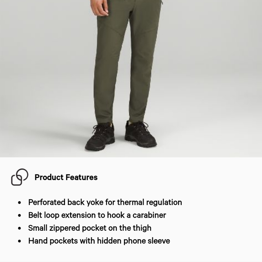 Size 30 Men's lululemon pants - Picture 10 of 11